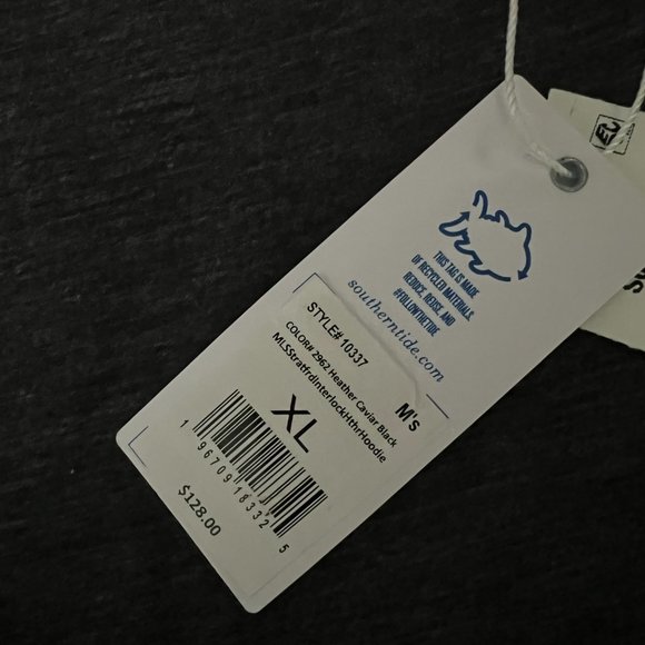 Southern Tide Stratford Heather Interlock Hoodie - Men Size XL - Picture 3 of 6